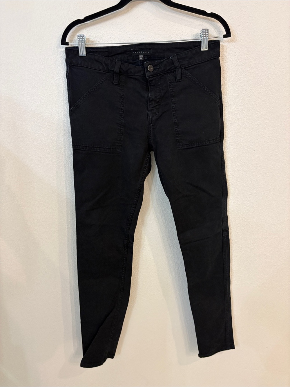 Sanctuary Black Utility Skinny Pants Size 28 Front Patch Pocket